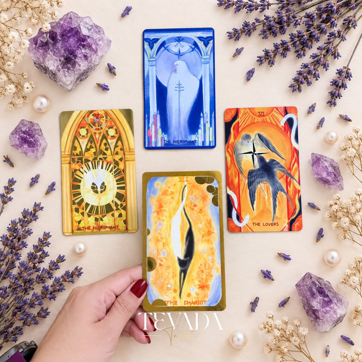 Prose Poem Tarot Deluxe warm oil-painted Indie Tarot Deck for poetic daily reflection