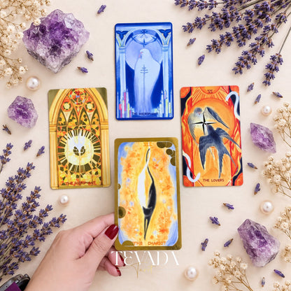 Prose Poem Tarot Deluxe warm oil-painted Indie Tarot Deck for poetic daily reflection
