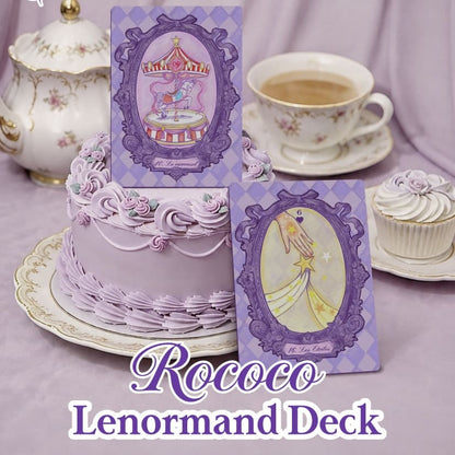 Rococo Lenormand Deck lavender Baroque oracle cards for romantic reflection and intuitive readings