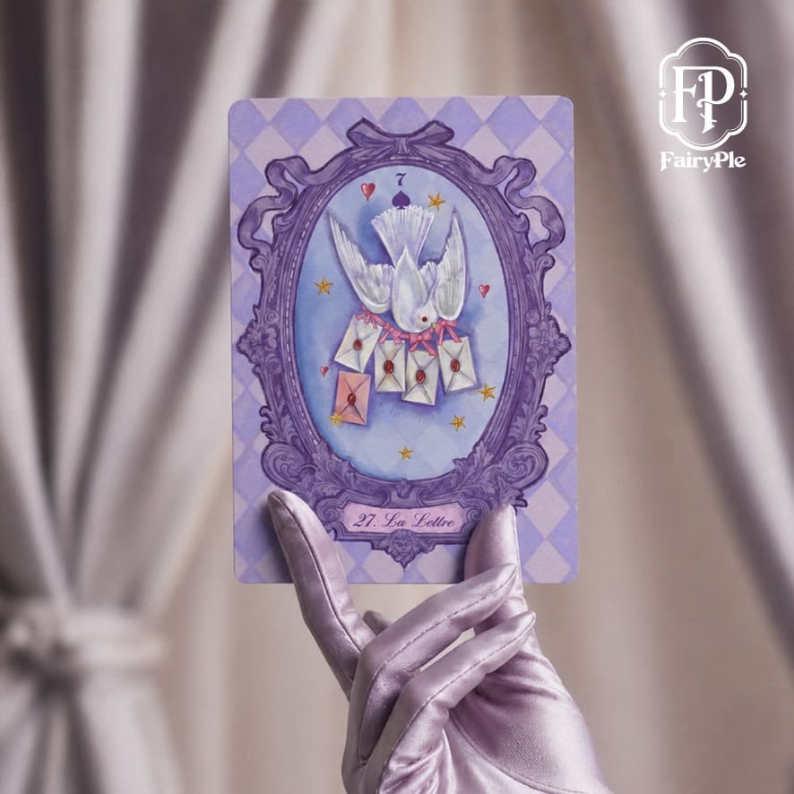 Rococo Lenormand Deck lavender Baroque oracle cards for romantic reflection and intuitive readings