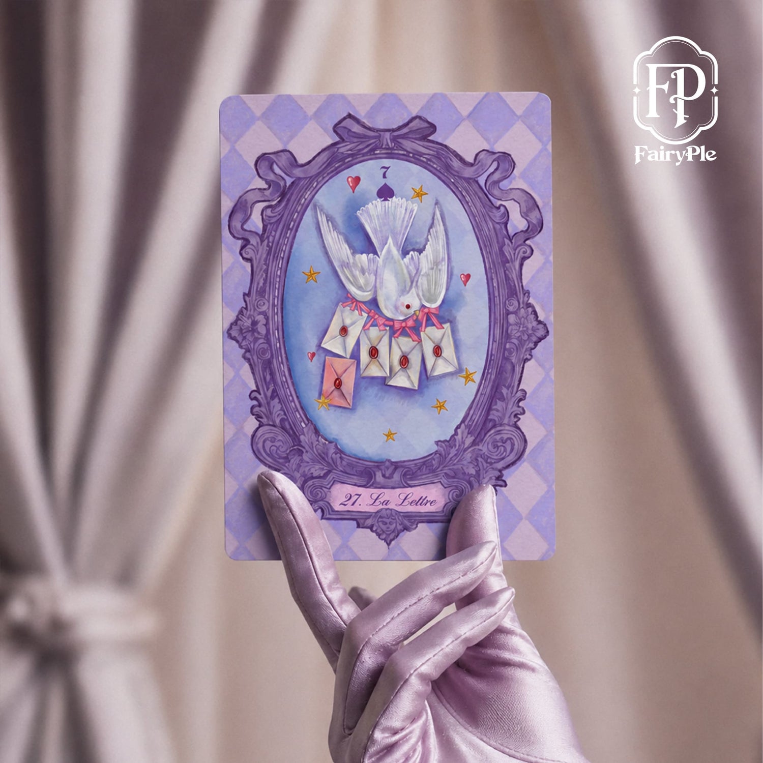 Rococo Lenormand Deck lavender Baroque oracle cards for romantic reflection and intuitive readings