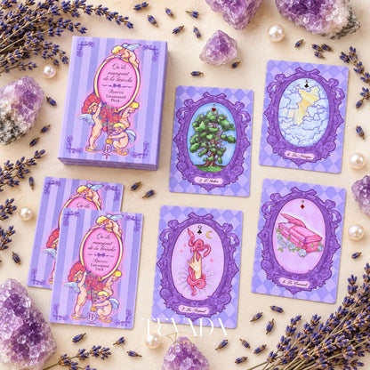 Rococó Lenormand Deck lavanda Cartas de oráculo barroco para una reflexión romántica y lecturas intuitivas