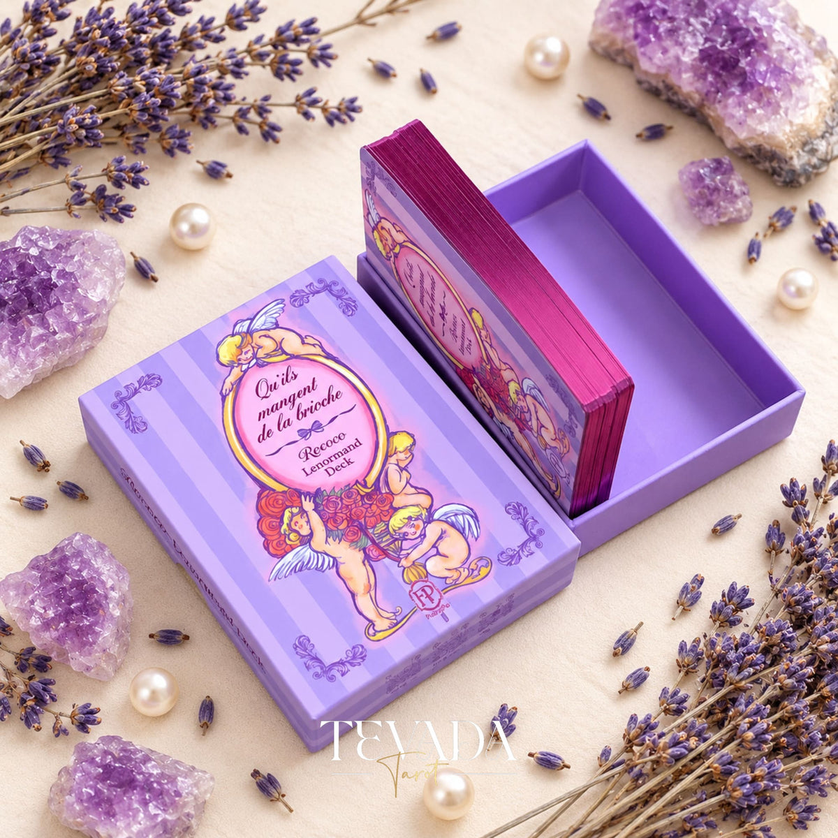 Rococó Lenormand Deck lavanda Cartas de oráculo barroco para una reflexión romántica y lecturas intuitivas