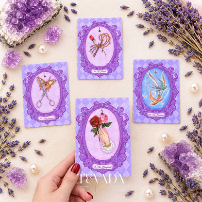 Rococó Lenormand Deck lavanda Cartas de oráculo barroco para una reflexión romántica y lecturas intuitivas