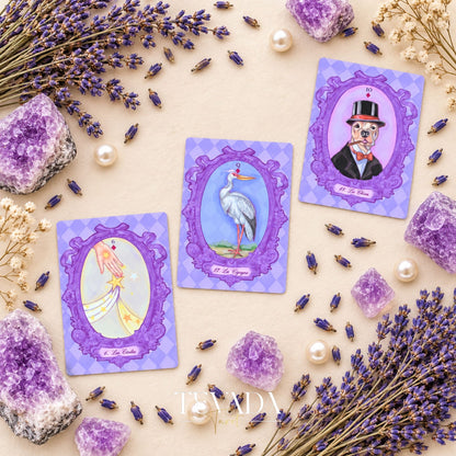 Rococó Lenormand Deck lavanda Cartas de oráculo barroco para una reflexión romántica y lecturas intuitivas