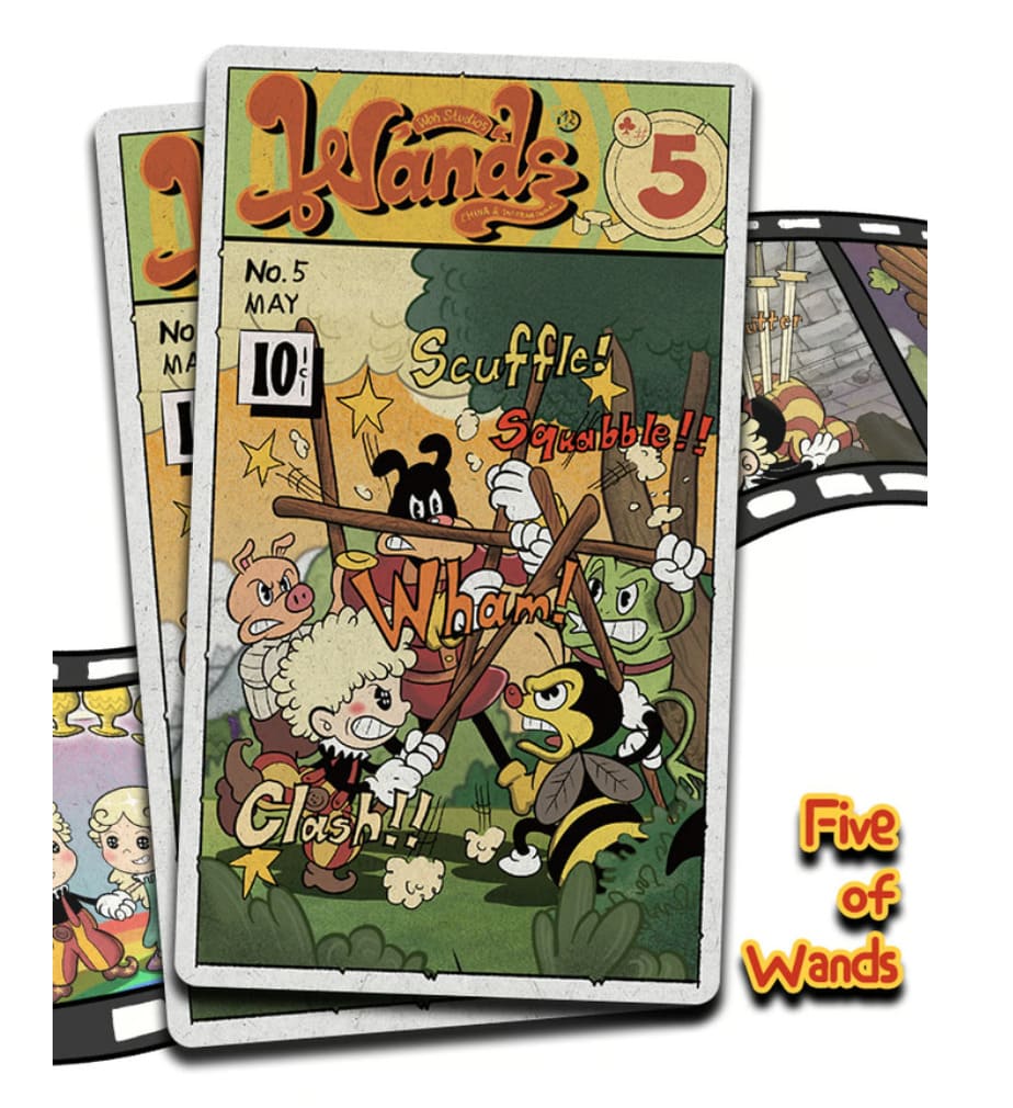 Rubber Hose Tarot Collector’s Edition retro animated Indie Tarot Deck for inner child readings