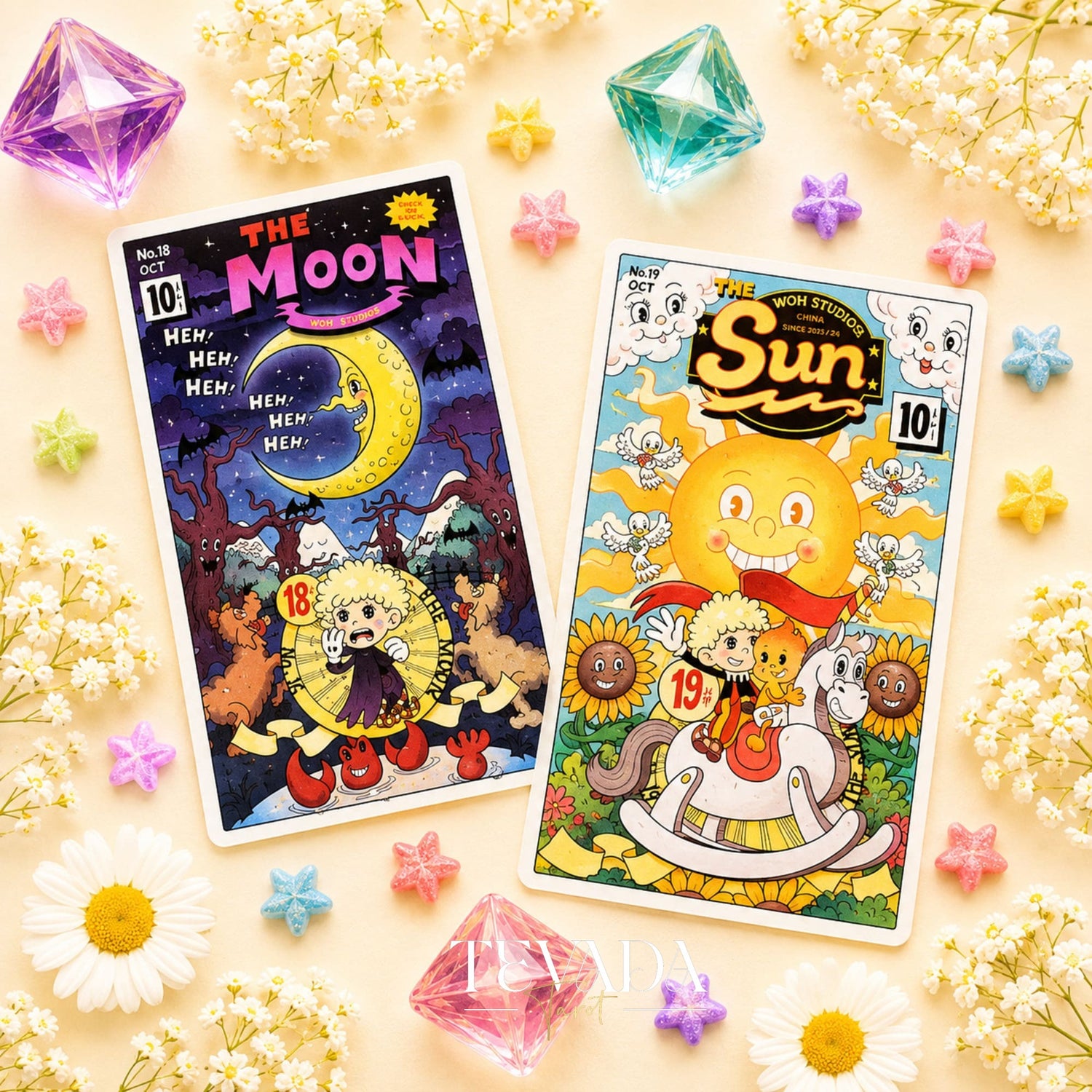 Rubber Hose Tarot Collector’s Edition retro animated Indie Tarot Deck for inner child readings