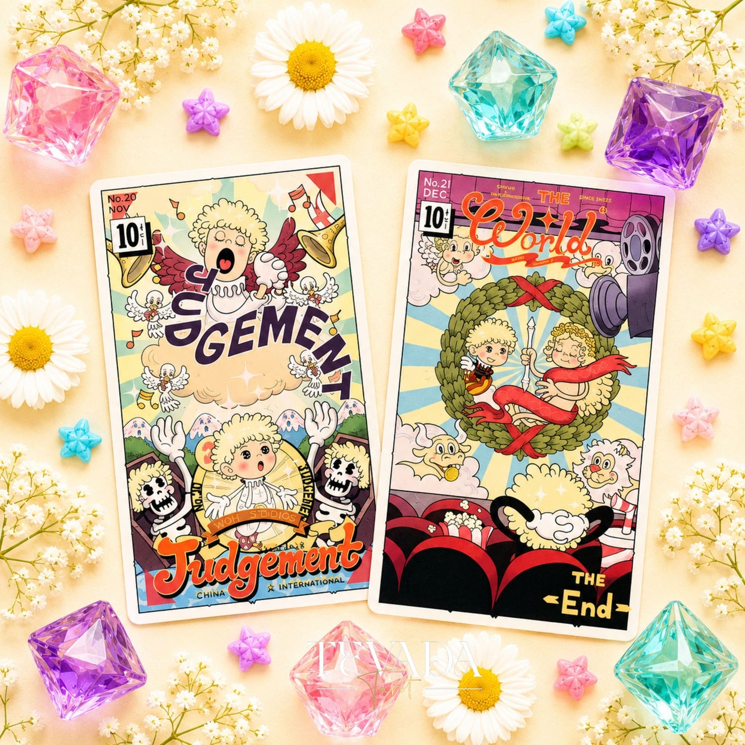 Rubber Hose Tarot Collector’s Edition retro animated Indie Tarot Deck for inner child readings