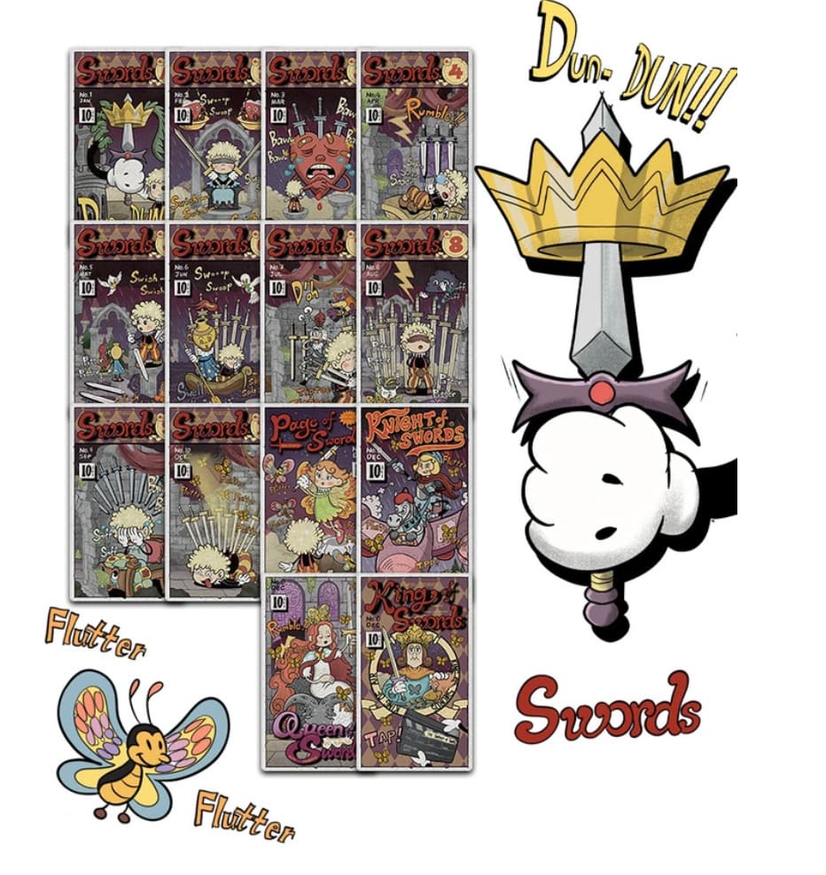 Rubber Hose Tarot Collector’s Edition retro animated Indie Tarot Deck for inner child readings