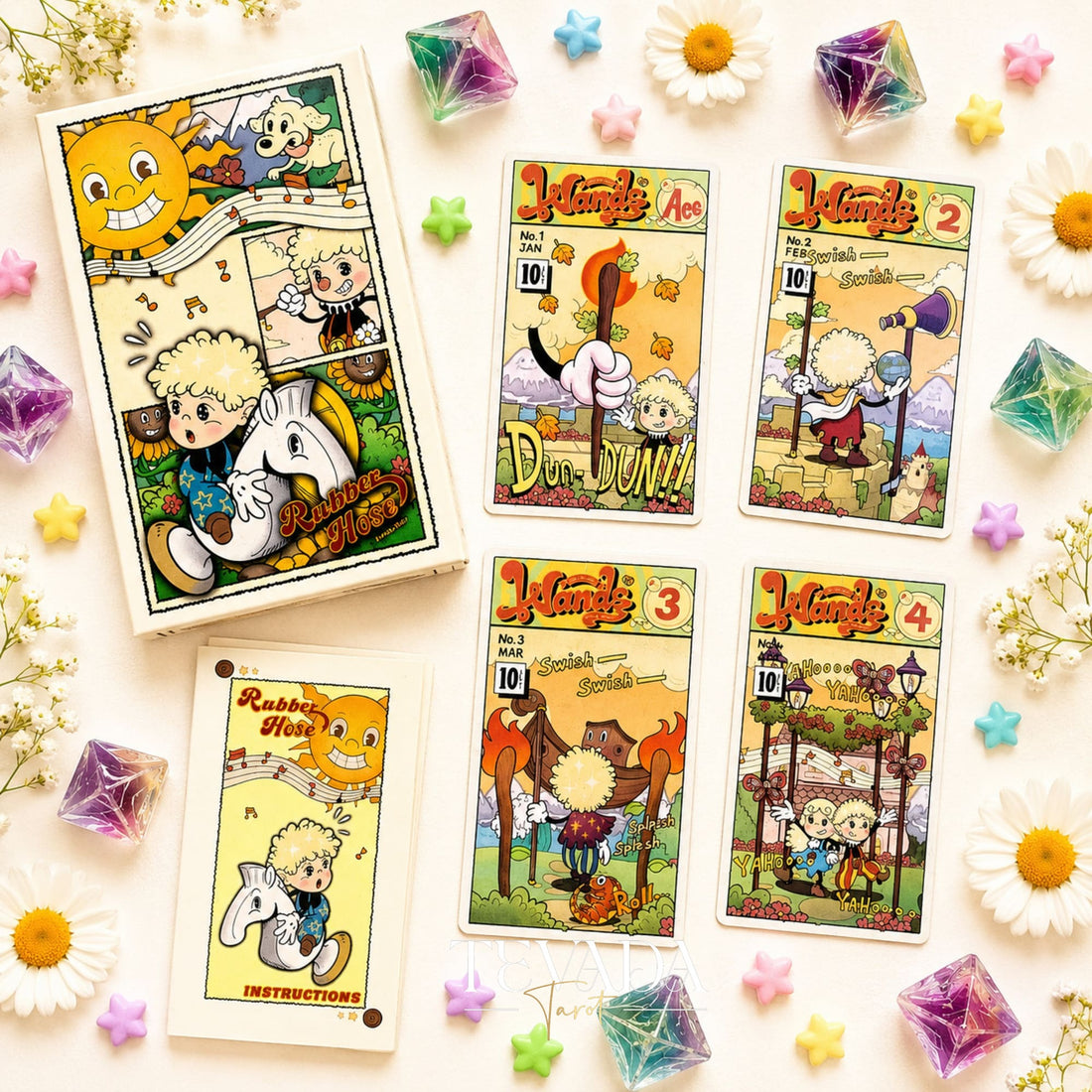 Rubber Hose Tarot Collector’s Edition retro animated Indie Tarot Deck for inner child readings
