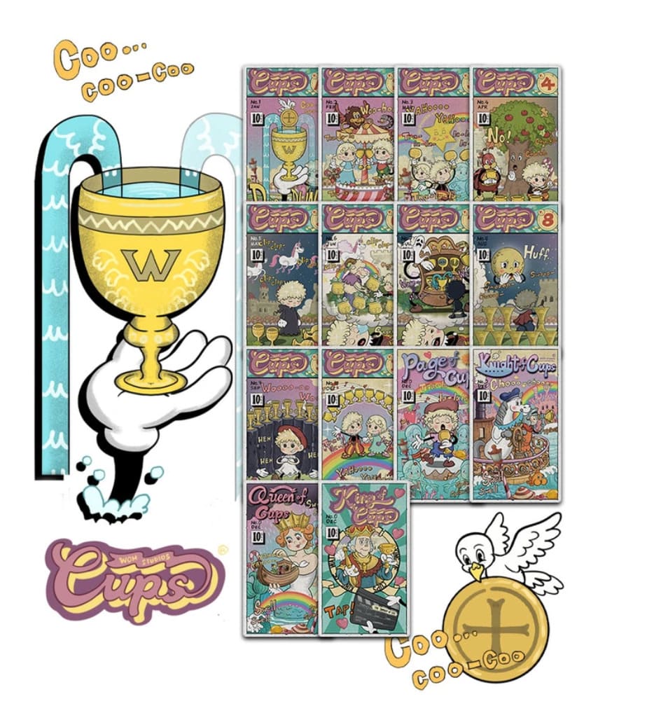 Rubber Hose Tarot Collector’s Edition retro animated Indie Tarot Deck for inner child readings