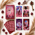Scarlet Alice Tarot Deck DELUXE gothic indie tarot deck with glitter red edges for shadow work and inner reflection.