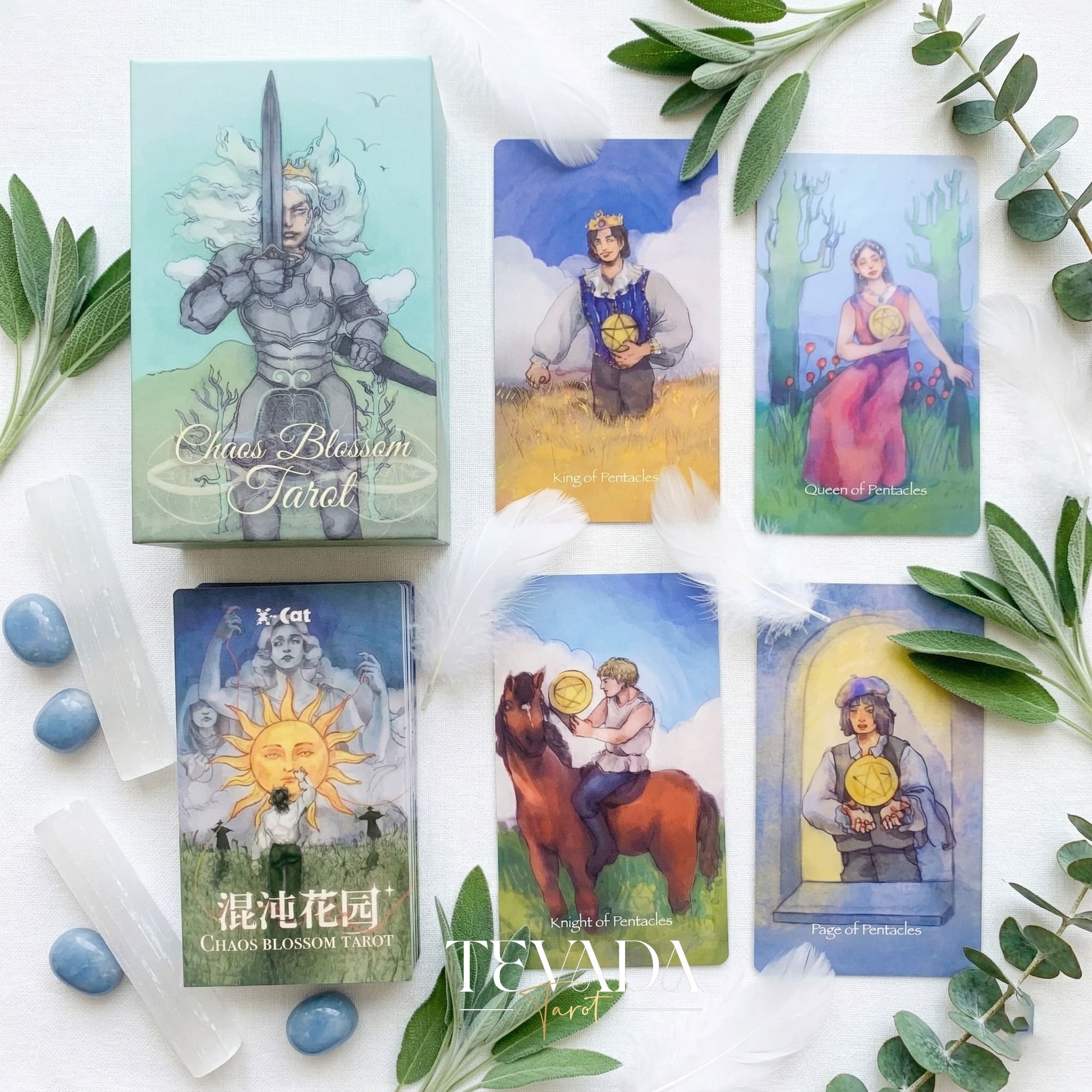 Chaos Blossom Tarot Deck gothic retro Indie Tarot Deck for deep shadow work and quiet self-reflection.