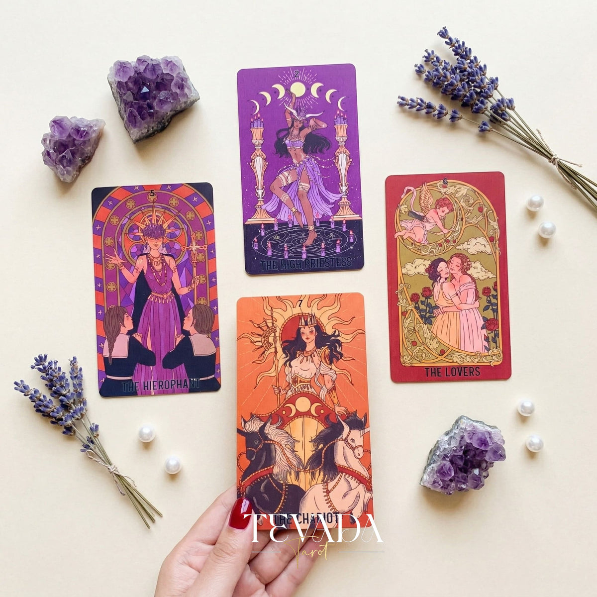 Shes Wilderness Tarot Deck シャドーワークや毎日の内省の儀式に最適な、風変わりなレトロなインディーズ タロット カード。