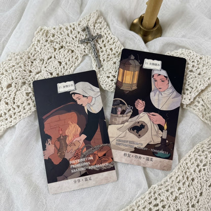 Silent Nun Oracle Cards dark religious oracle deck for shadow work and quiet self-reflection