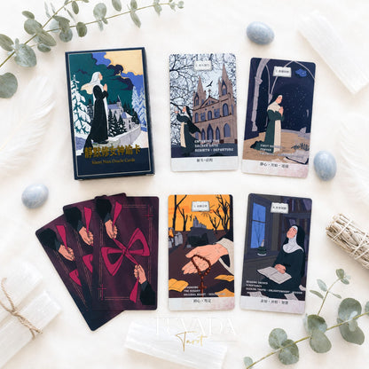 Silent Nun Oracle Cards dark religious oracle deck for shadow work and quiet self-reflection