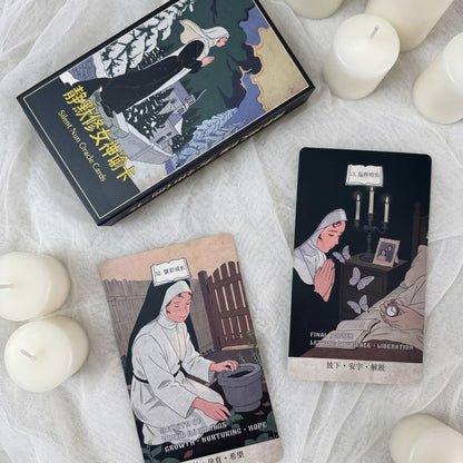 Silent Nun Oracle Cards dark religious oracle deck for shadow work and quiet self-reflection