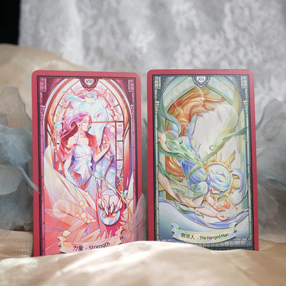 Stained Glass Tarot luminous fantasy deck for intuitive reflection