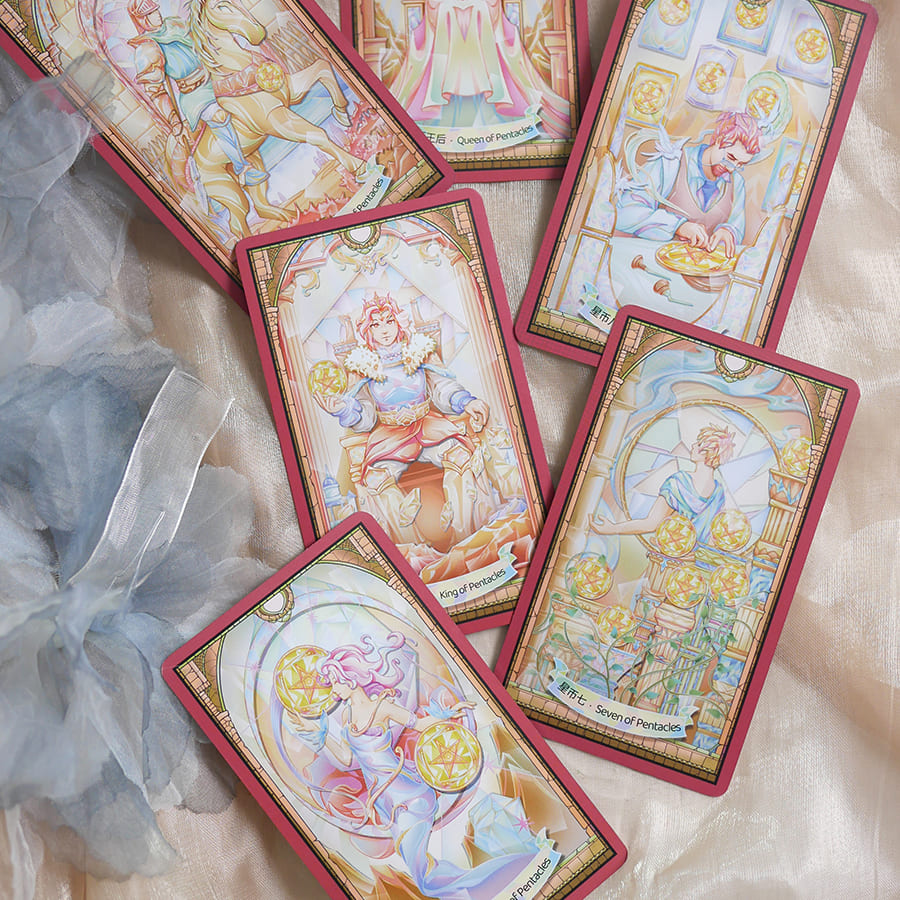 Stained Glass Tarot luminous fantasy deck for intuitive reflection