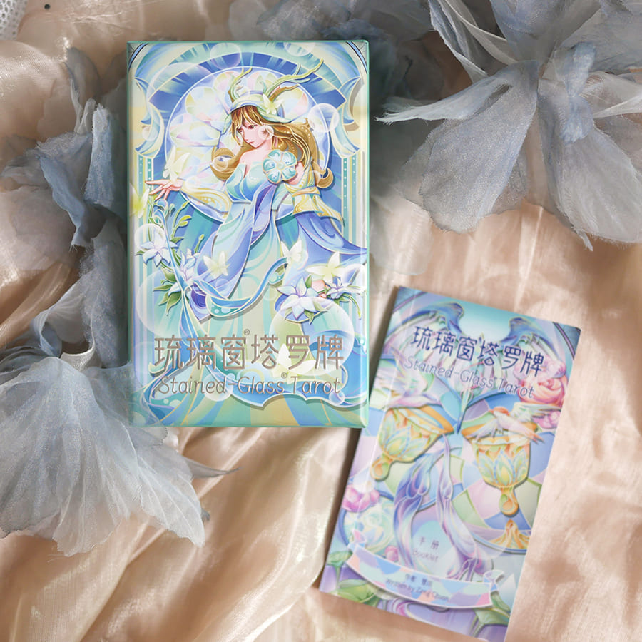 Stained Glass Tarot luminous fantasy deck for intuitive reflection