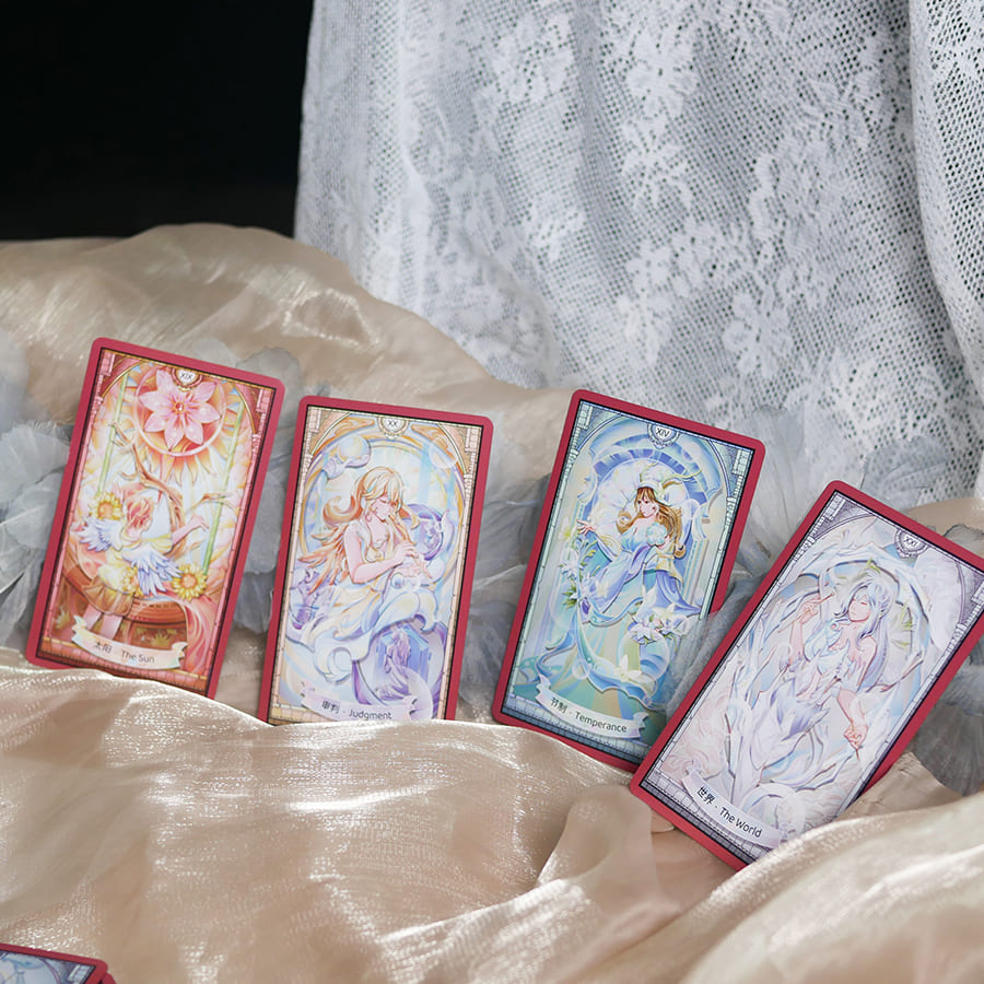 Stained Glass Tarot luminous fantasy deck for intuitive reflection