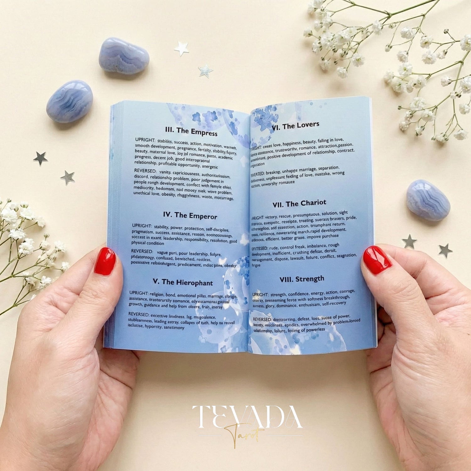 Starlit Gleanings Tarot with cute anime style watercolor art for intuitive divination and healing guidance.