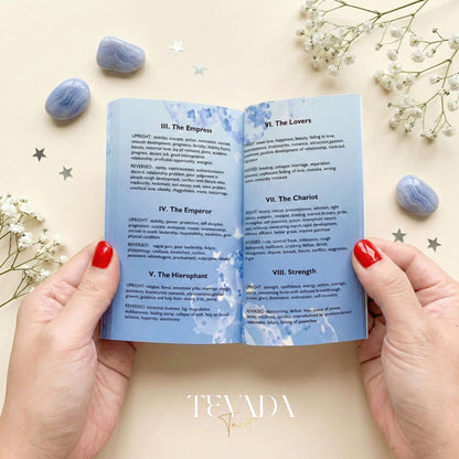 Starlit Gleanings Tarot with cute anime style watercolor art for intuitive divination and healing guidance.