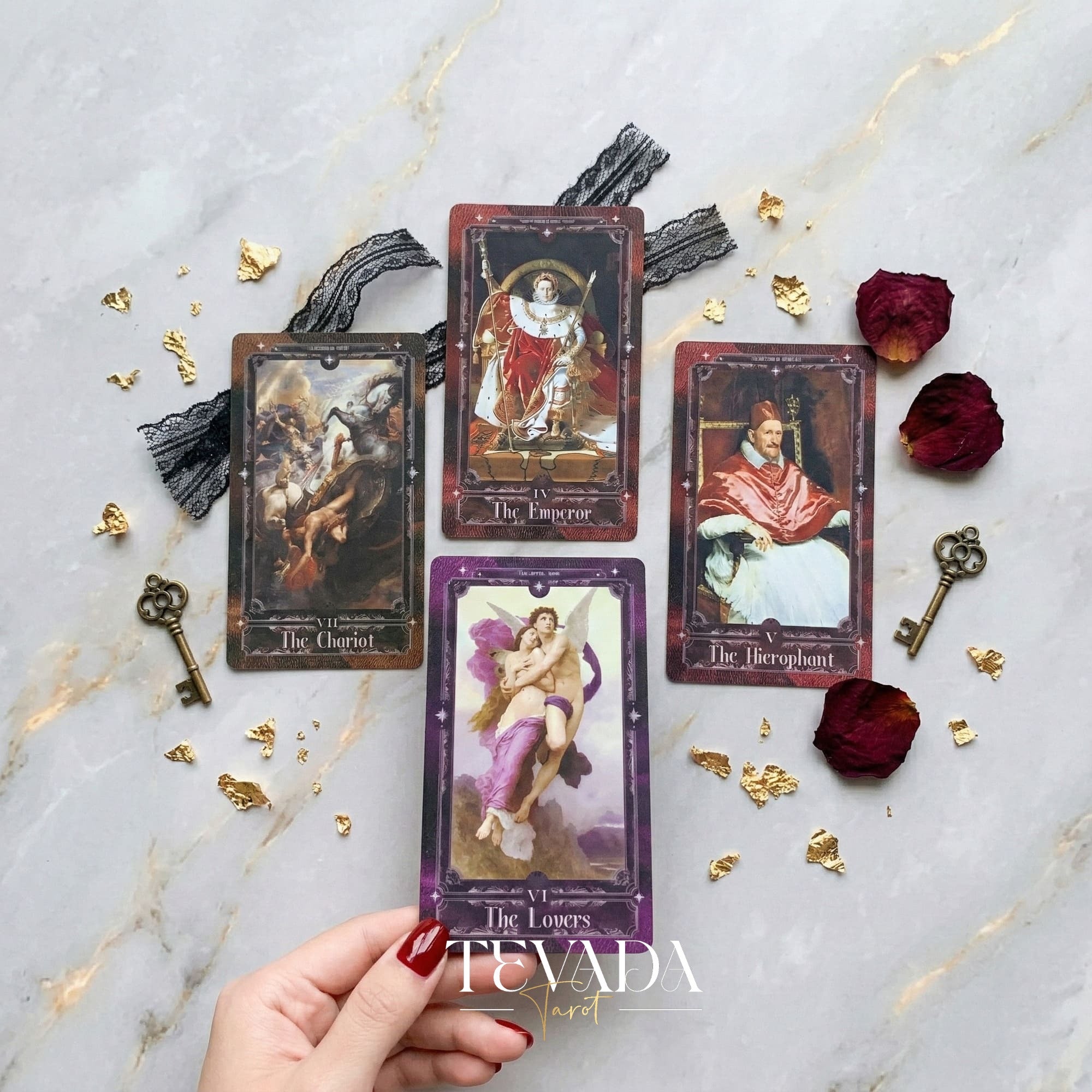 Starry Night Tarot Deck classic fine art Indie Tarot Cards for shadow work and self reflection.