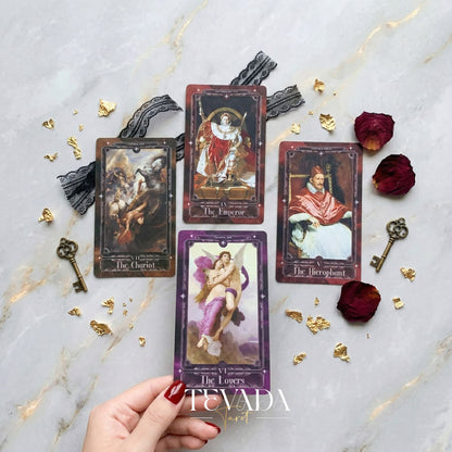 Starry Night Tarot Deck classic fine art Indie Tarot Cards for shadow work and self reflection.