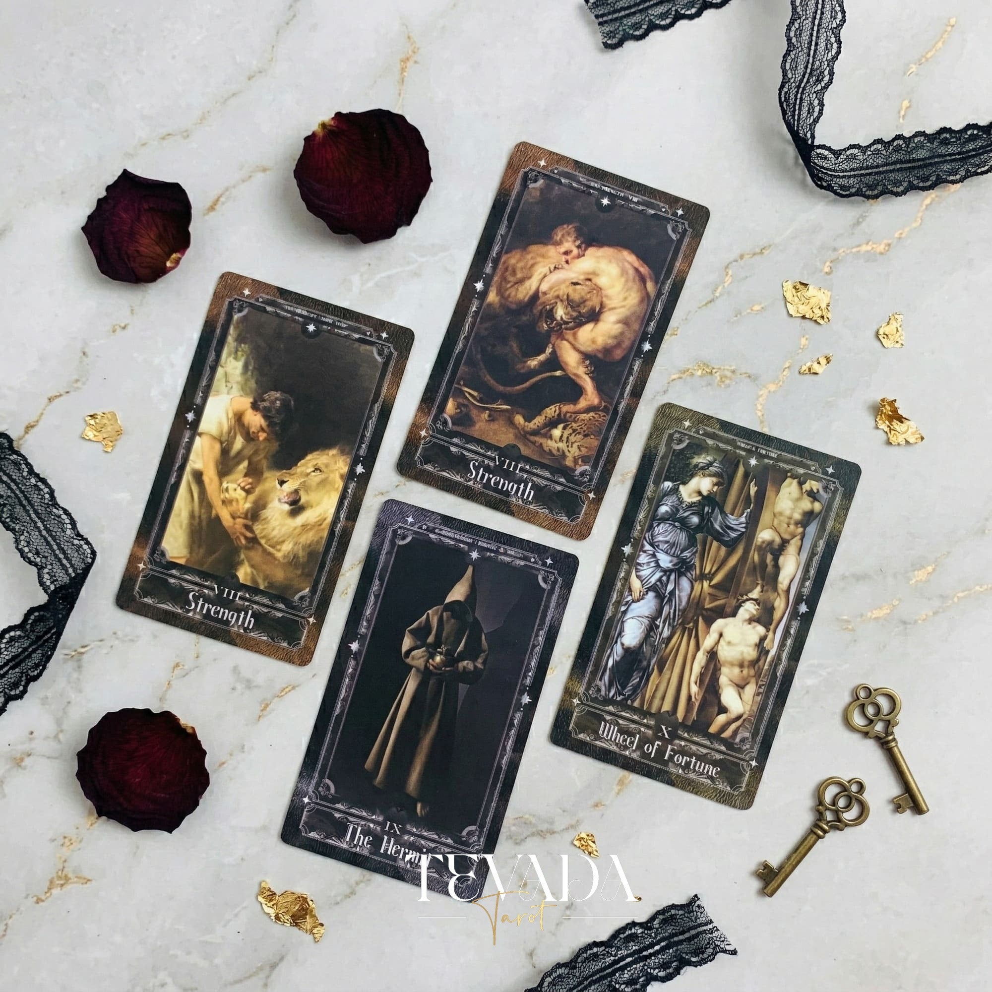 Starry Night Tarot Deck classic fine art Indie Tarot Cards for shadow work and self reflection.