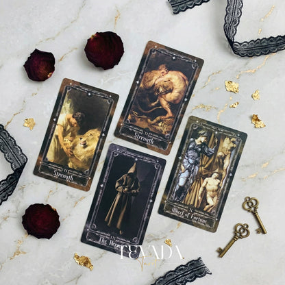 Starry Night Tarot Deck classic fine art Indie Tarot Cards for shadow work and self reflection.