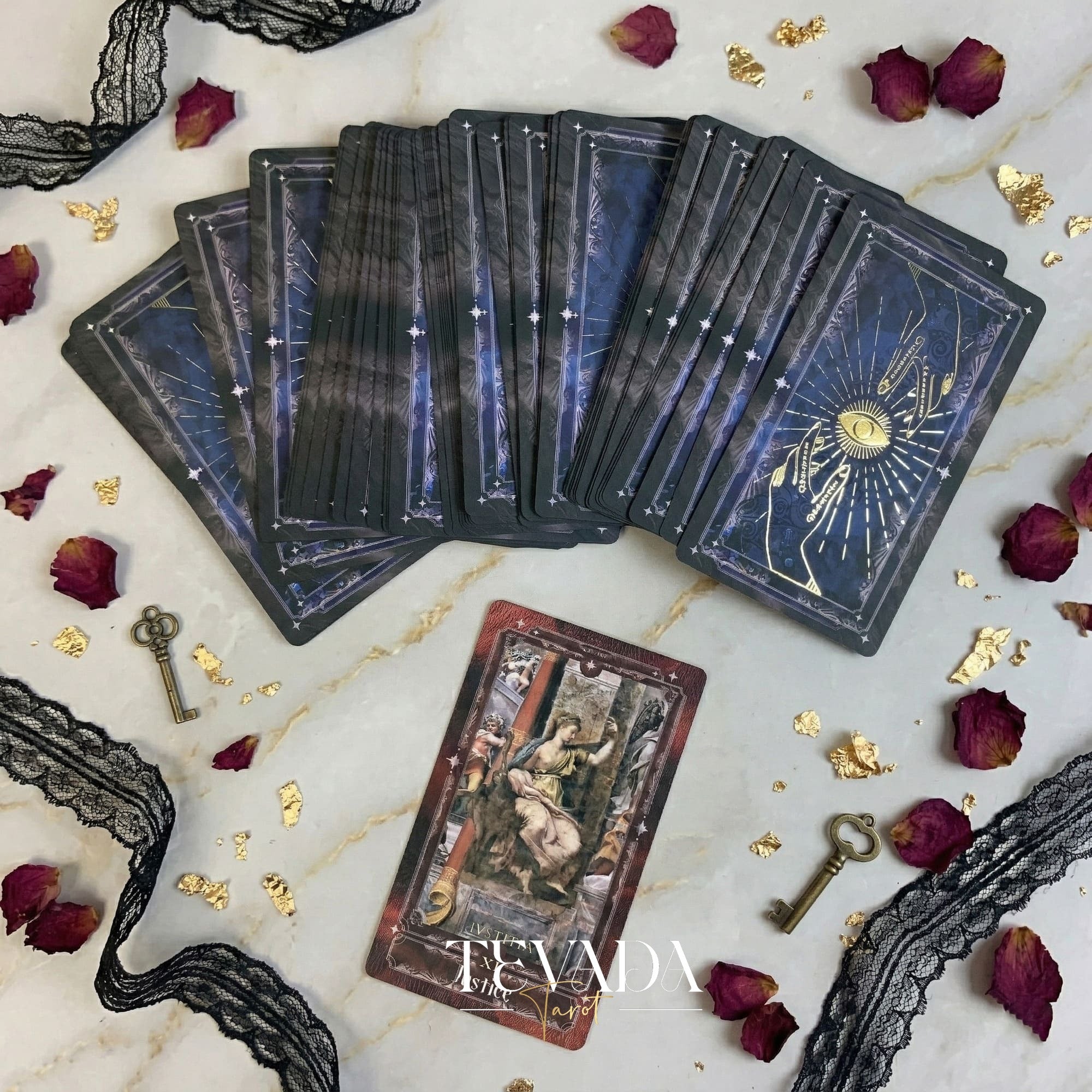 Starry Night Tarot Deck classic fine art Indie Tarot Cards for shadow work and self reflection.