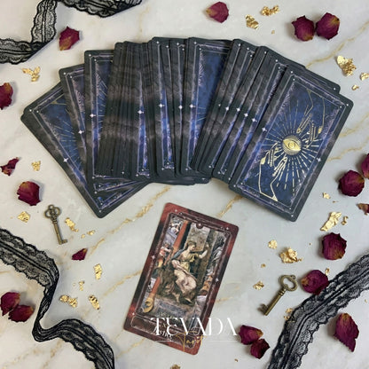 Starry Night Tarot Deck classic fine art Indie Tarot Cards for shadow work and self reflection.
