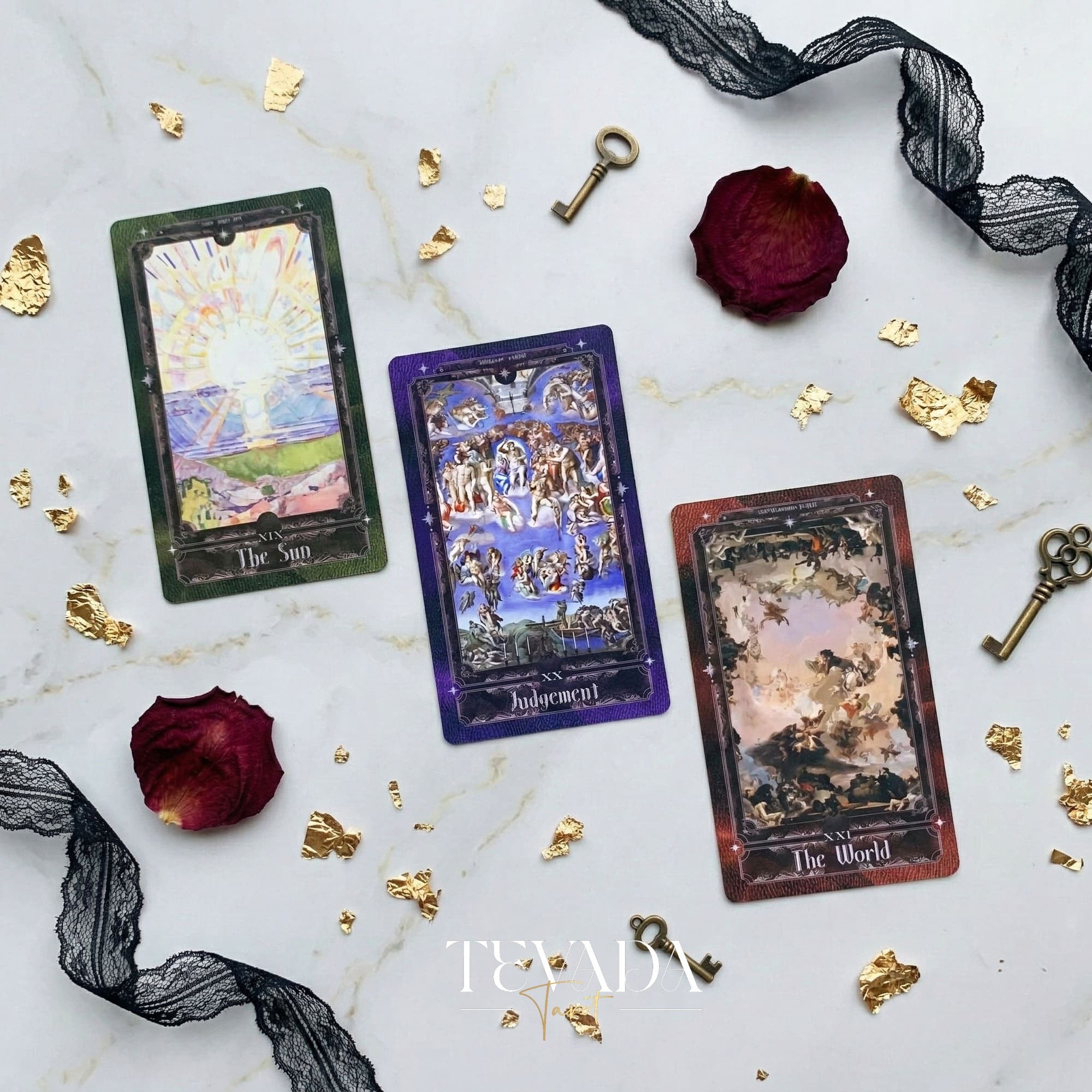 Starry Night Tarot Deck classic fine art Indie Tarot Cards for shadow work and self reflection.