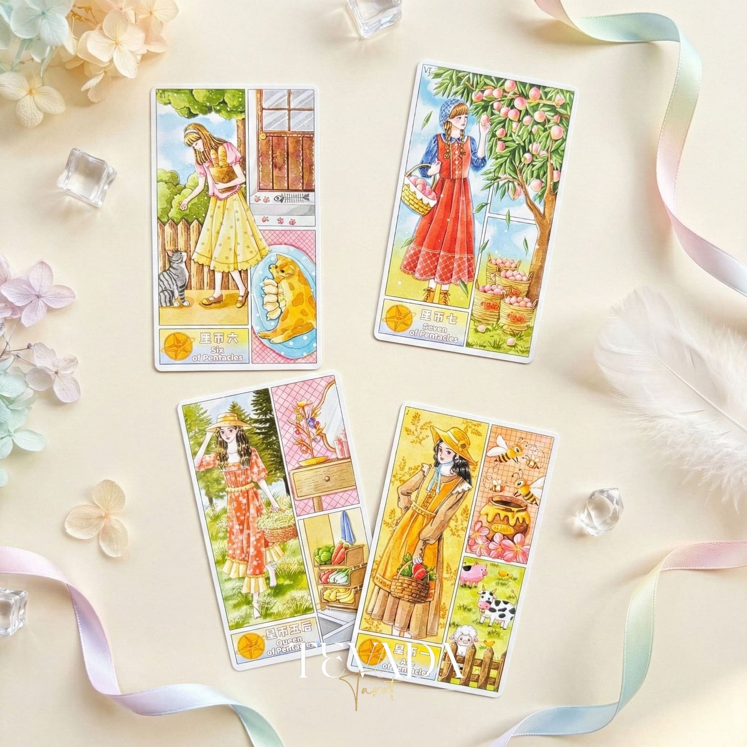 Storyboard Tarot Deck whimsical cinematic art Indie Tarot Cards for creative self-reflection and storytelling.