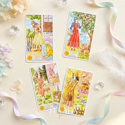 Storyboard Tarot Deck whimsical cinematic art Indie Tarot Cards for creative self-reflection and storytelling.