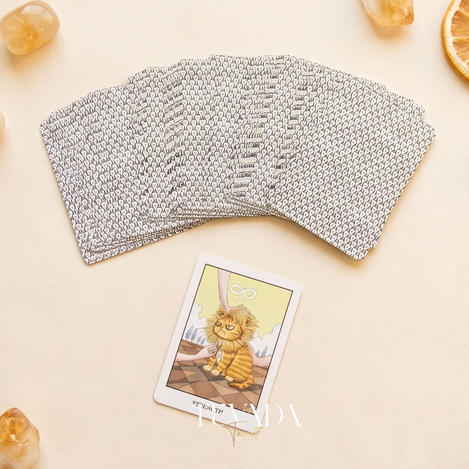 Sunny Orange Cat Tarot Pocket cute orange cat tarot cards for portable daily readings and inner child healing