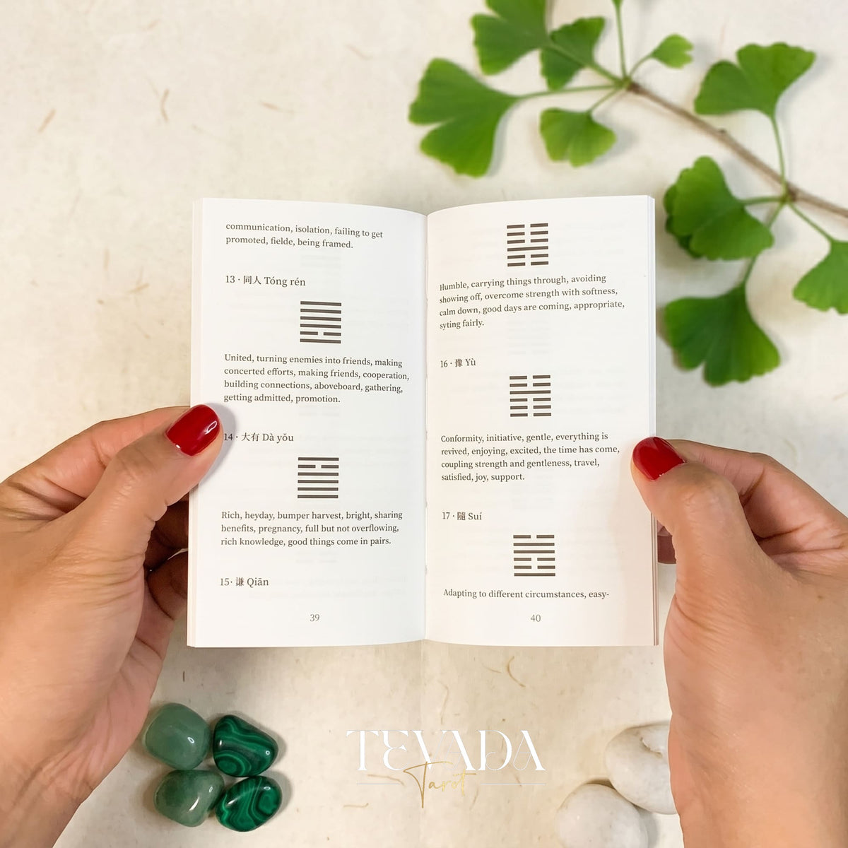 The Card of Changes I-Ching Oracle traditional Chinese painting indie deck with gold stamping for daily reflection.