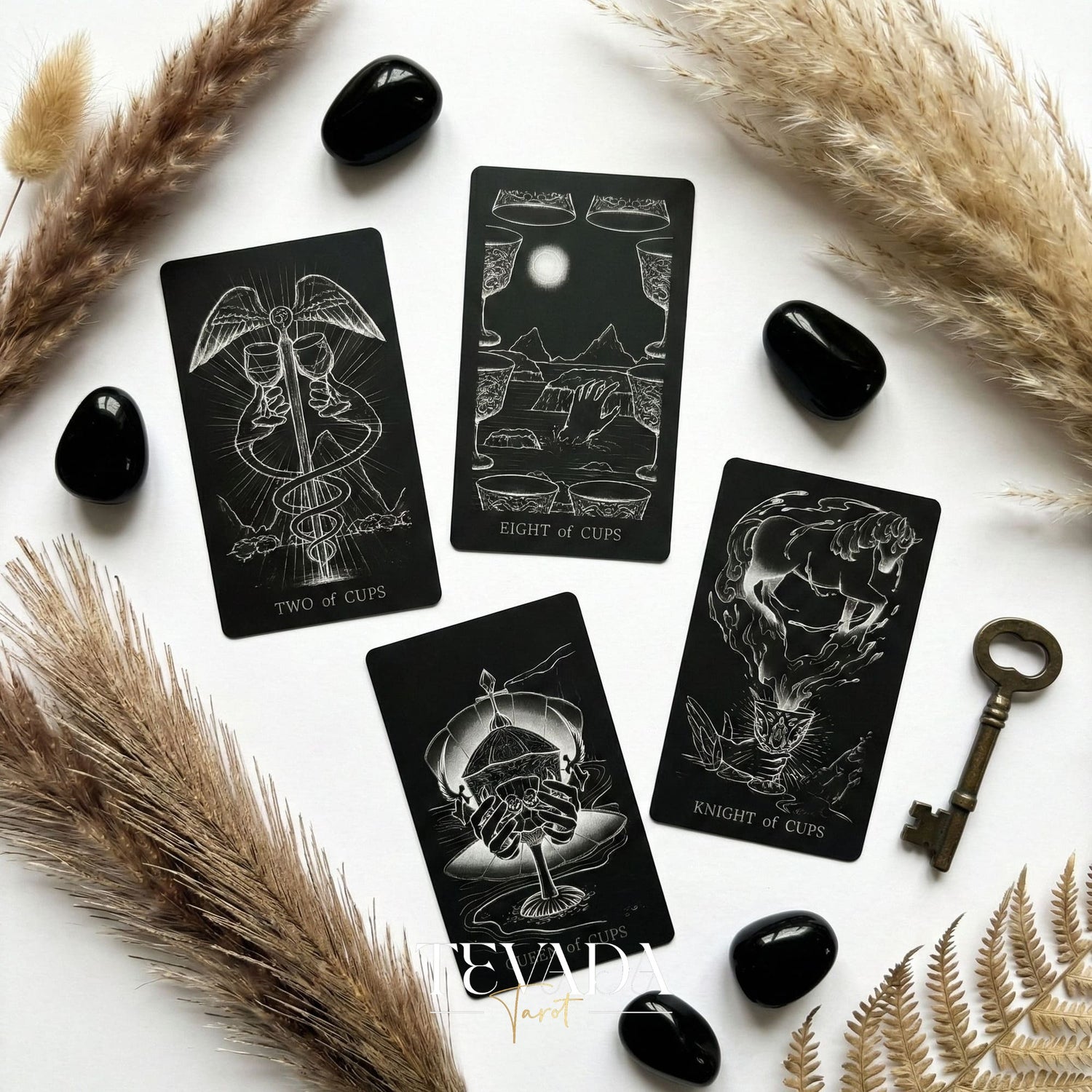 The Hand Tarot Deck minimalist gothic Indie Tarot Cards with silver stamping for shadow work and reflection