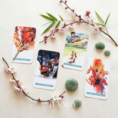 The Horses Tarot featuring playful Chinese cartoon art for 2026 Lunar New Year guidance.