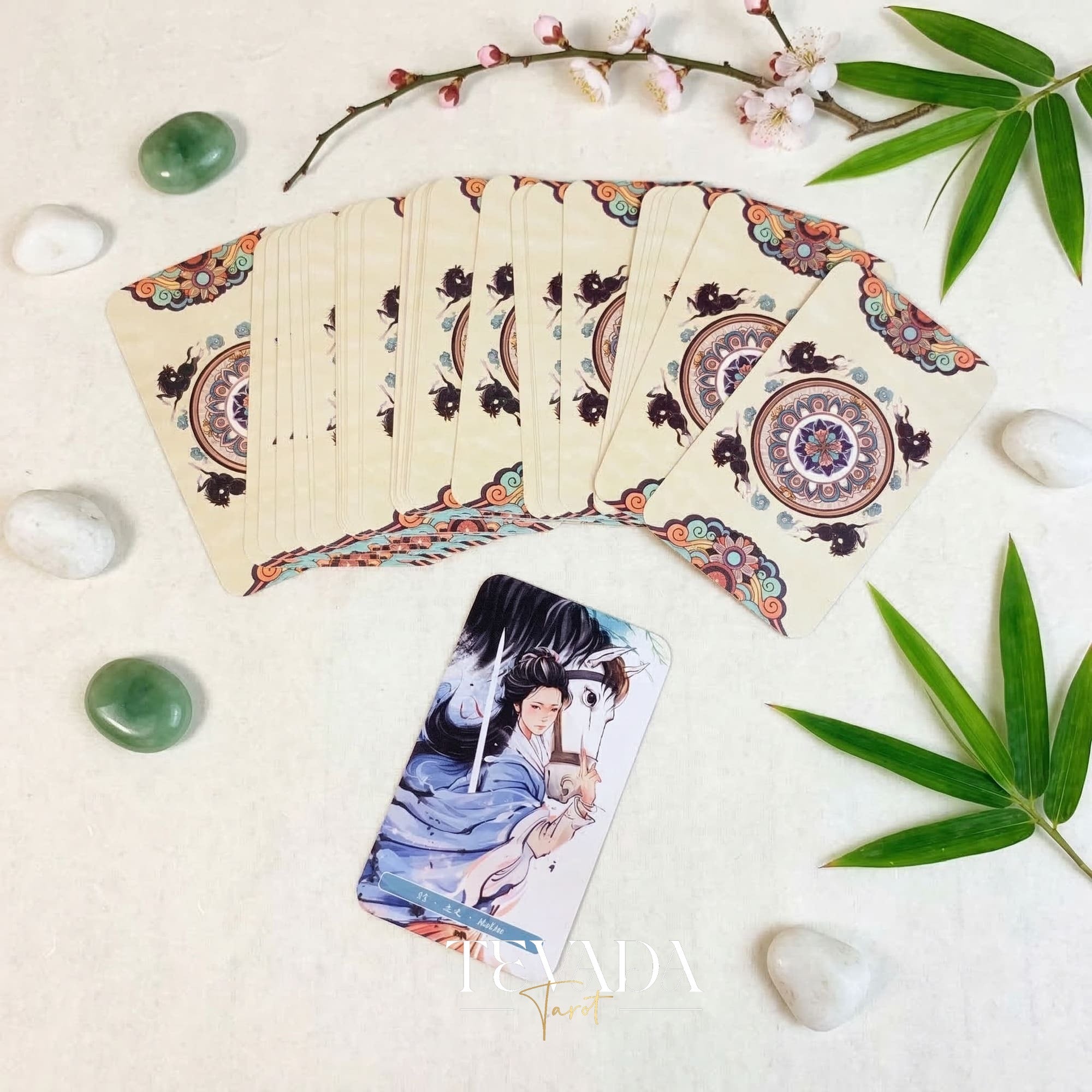 The Horses Tarot featuring playful Chinese cartoon art for 2026 Lunar New Year guidance.