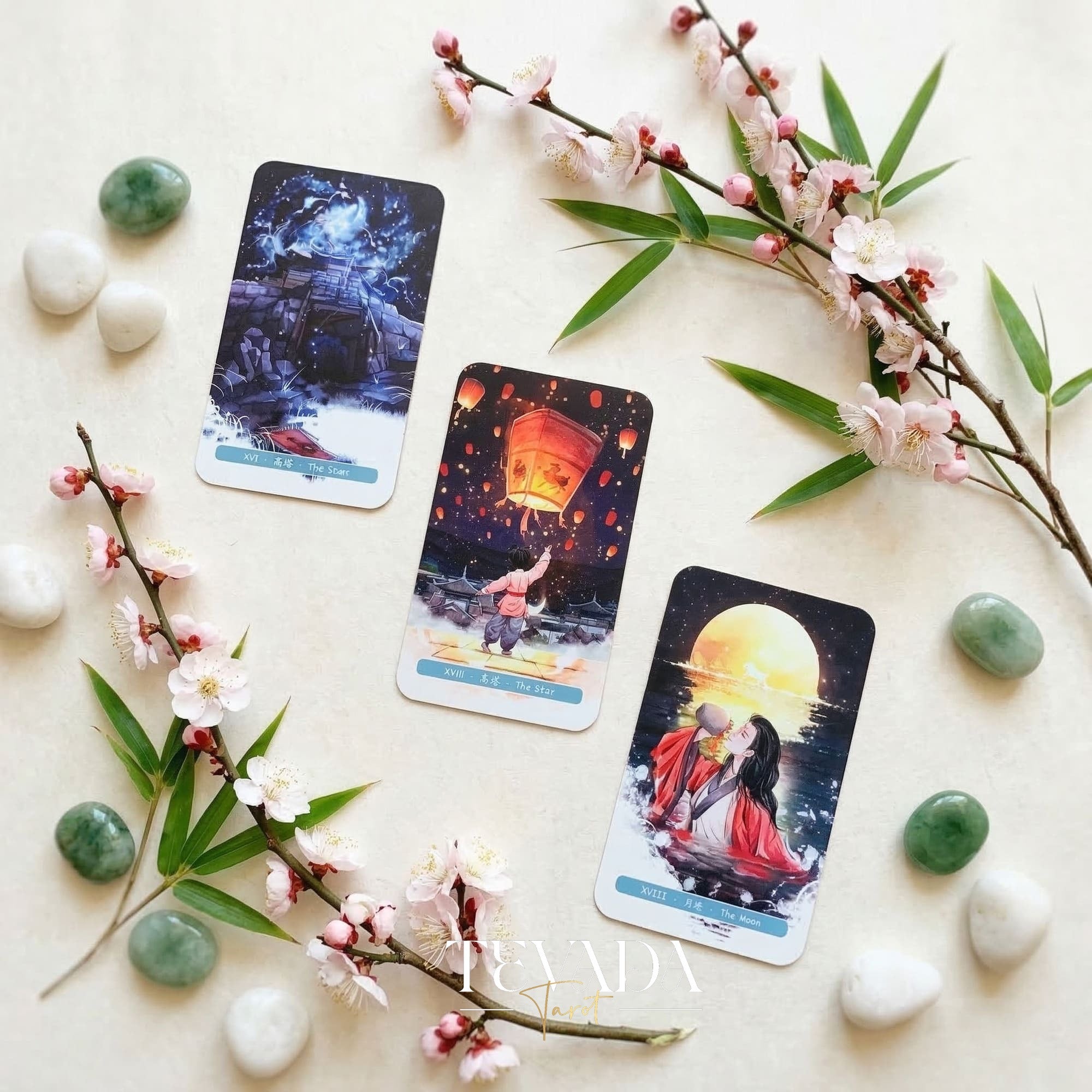 The Horses Tarot featuring playful Chinese cartoon art for 2026 Lunar New Year guidance.