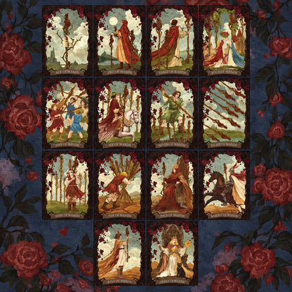 The Lost Land Tarot dark watercolor fantasy cards in Rebirth and Fading editions for shadow work