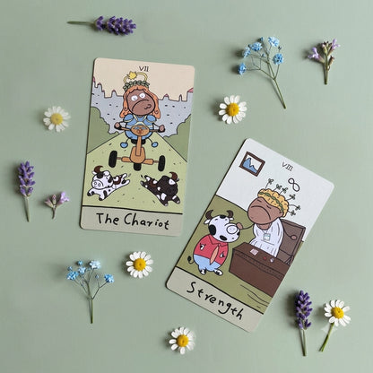 The Office Workhorse Tarot funny cow tarot deck for burnout reflection and daily guidance