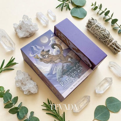 The Returning of Panthera Tarot 2026 Ver whimsical feline Indie Tarot Deck for daily ritual and deep self-reflection.