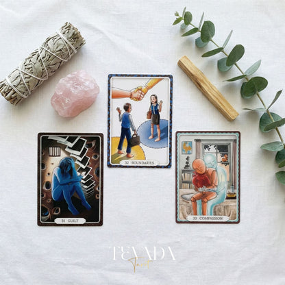 The Theater of Life Oracle Deck whimsical puppetry style Indie Oracle Cards for shadow work and inner child healing