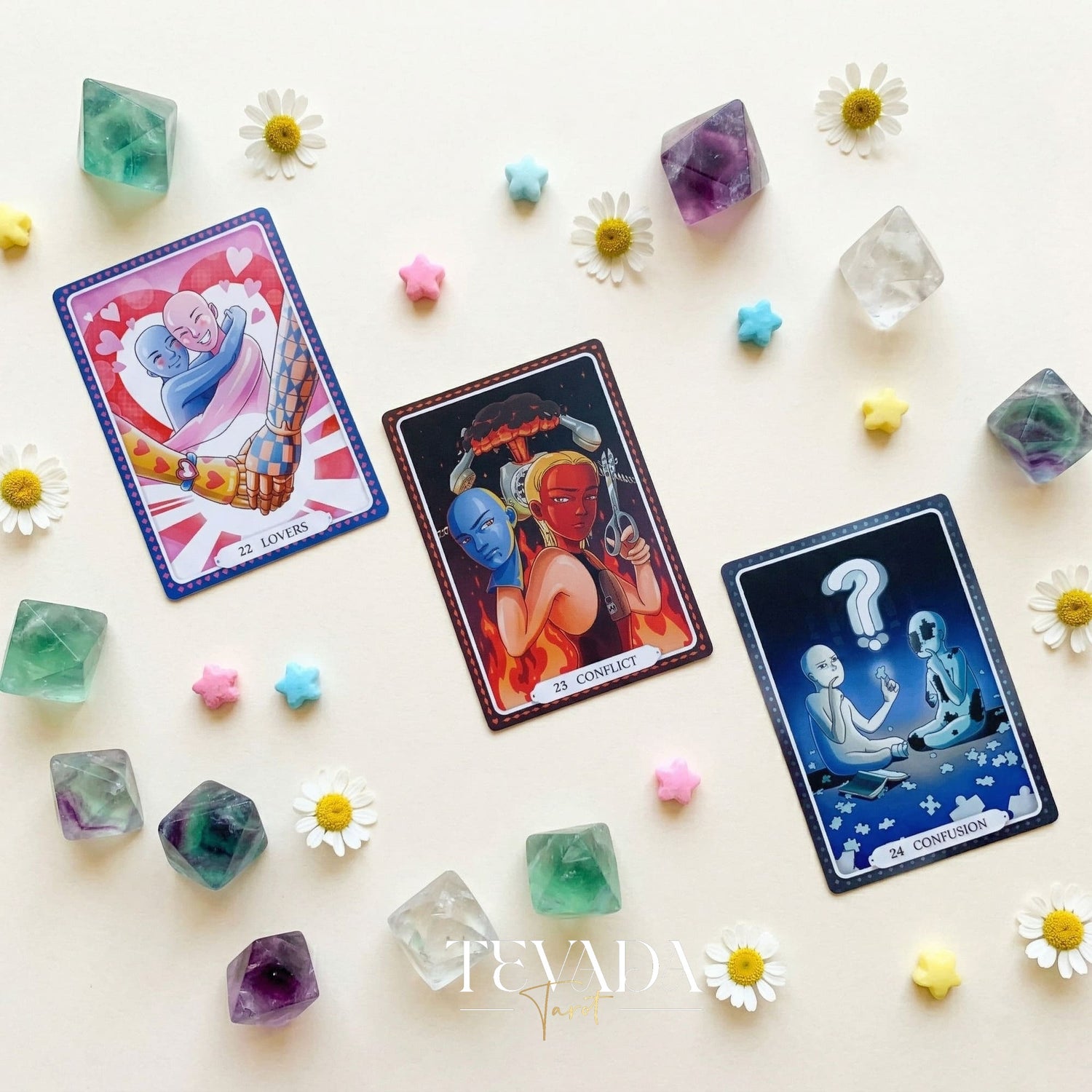 The Theater of Life Oracle Deck whimsical puppetry style Indie Oracle Cards for shadow work and inner child healing