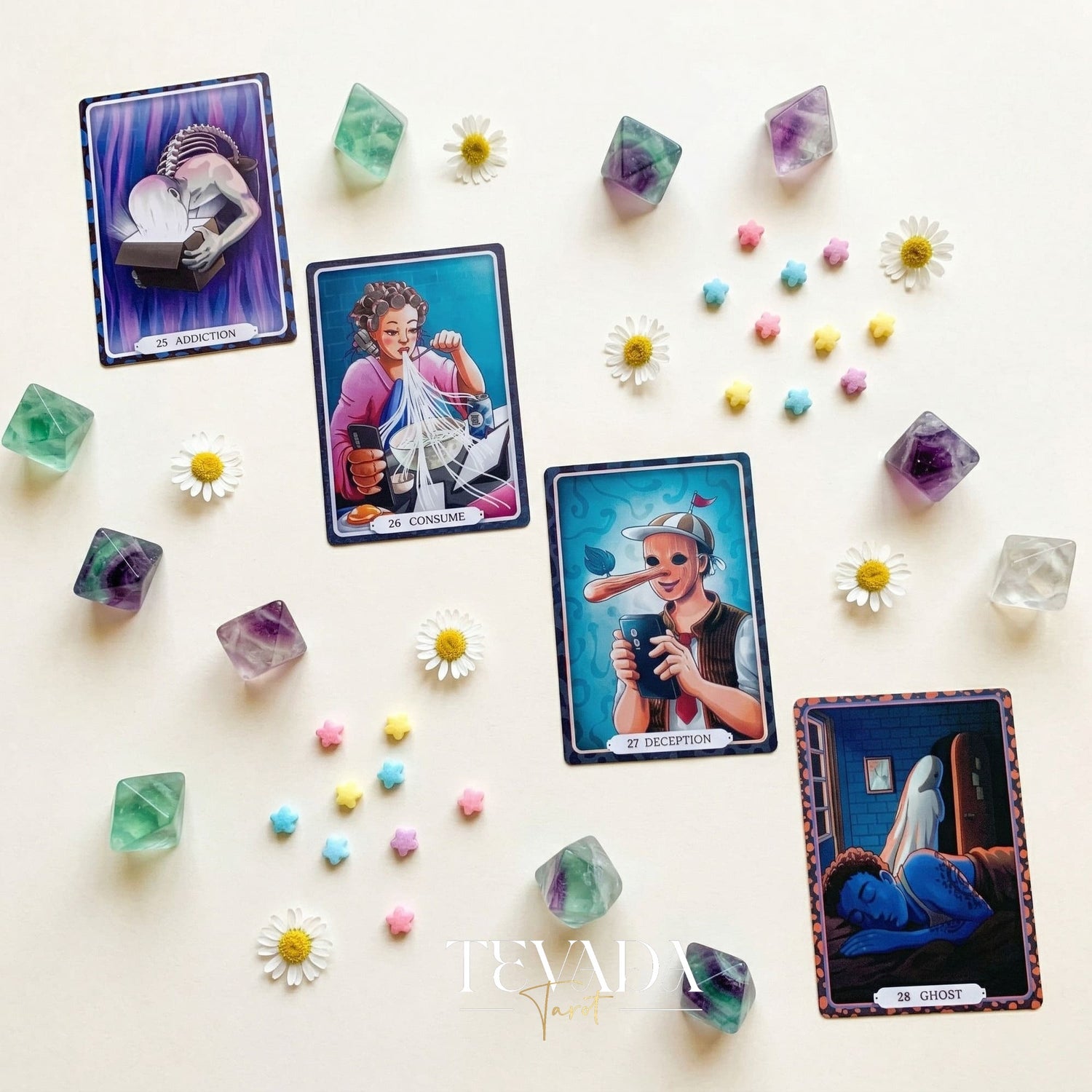 The Theater of Life Oracle Deck whimsical puppetry style Indie Oracle Cards for shadow work and inner child healing