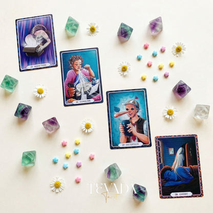 The Theater of Life Oracle Deck whimsical puppetry style Indie Oracle Cards for shadow work and inner child healing