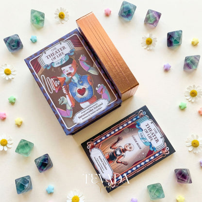The Theater of Life Oracle Deck whimsical puppetry style Indie Oracle Cards for shadow work and inner child healing
